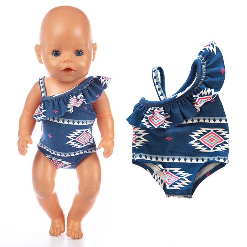 17" Baby Doll Clothes Hat Tights Leggings 43cm Baby Dolls Denim Dress Toys Wears Children Gifts