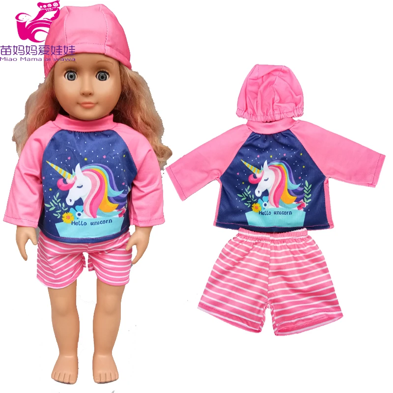 17" Baby Doll Clothes Hat Tights Leggings 43cm Baby Dolls Denim Dress Toys Wears Children Gifts