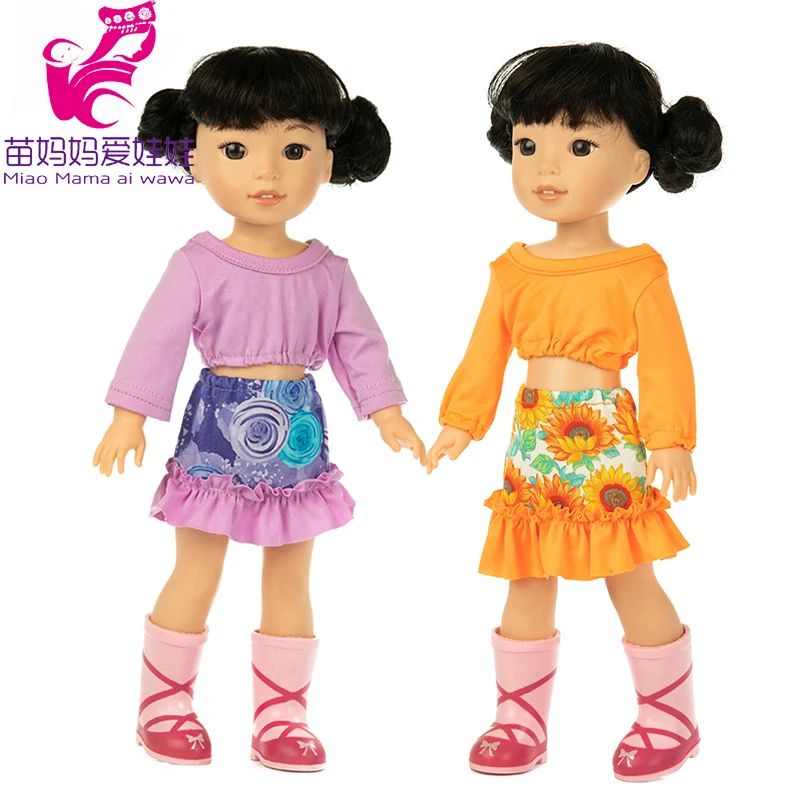 For 14.5 Inch Wellie Wishers Doll Dress Camille Ashlyn Kendall Emerson 36cm Nancy Dolls Clothes Girl's Gift