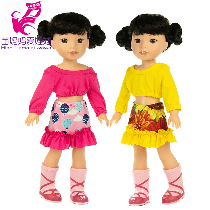 For 14.5 Inch Wellie Wishers Doll Dress Camille Ashlyn Kendall Emerson 36cm Nancy Dolls Clothes Girl's Gift