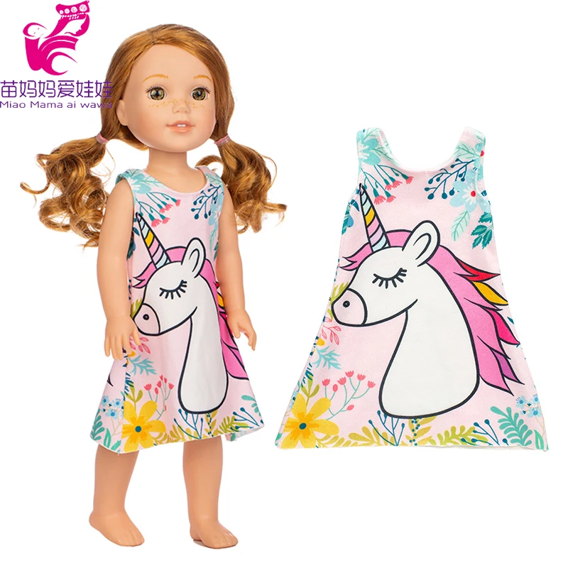 For 14.5 Inch Wellie Wishers Doll Dress Camille Ashlyn Kendall Emerson 36cm Nancy Dolls Clothes Girl's Gift
