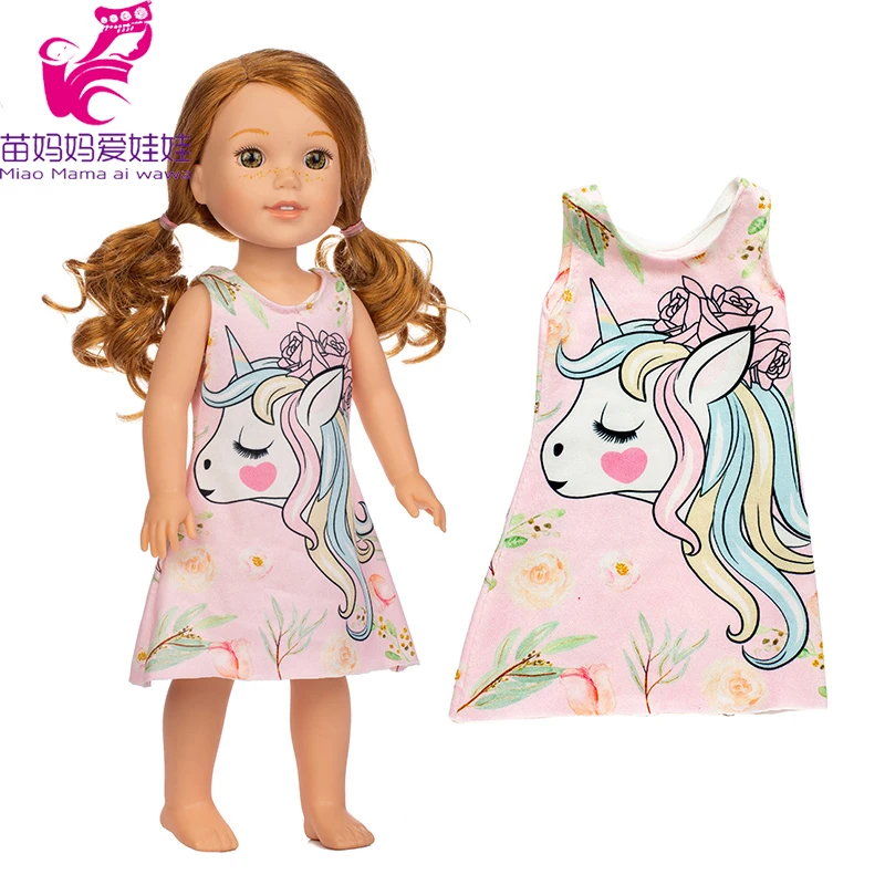 For 14.5 Inch Wellie Wishers Doll Dress Camille Ashlyn Kendall Emerson 36cm Nancy Dolls Clothes Girl's Gift