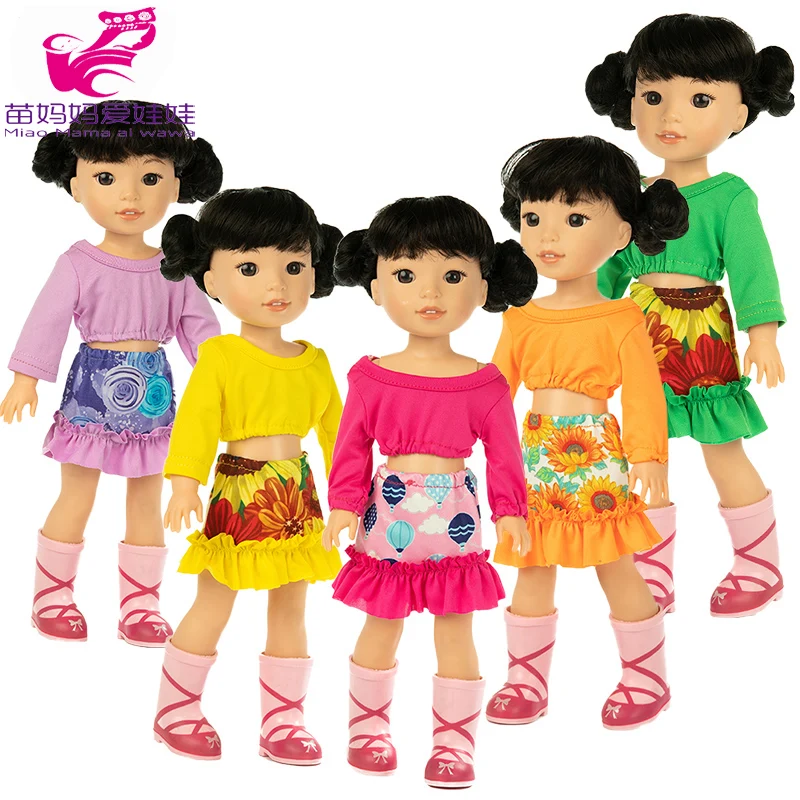 For 14.5 Inch Wellie Wishers Doll Dress Camille Ashlyn Kendall Emerson 36cm Nancy Dolls Clothes Girl's Gift