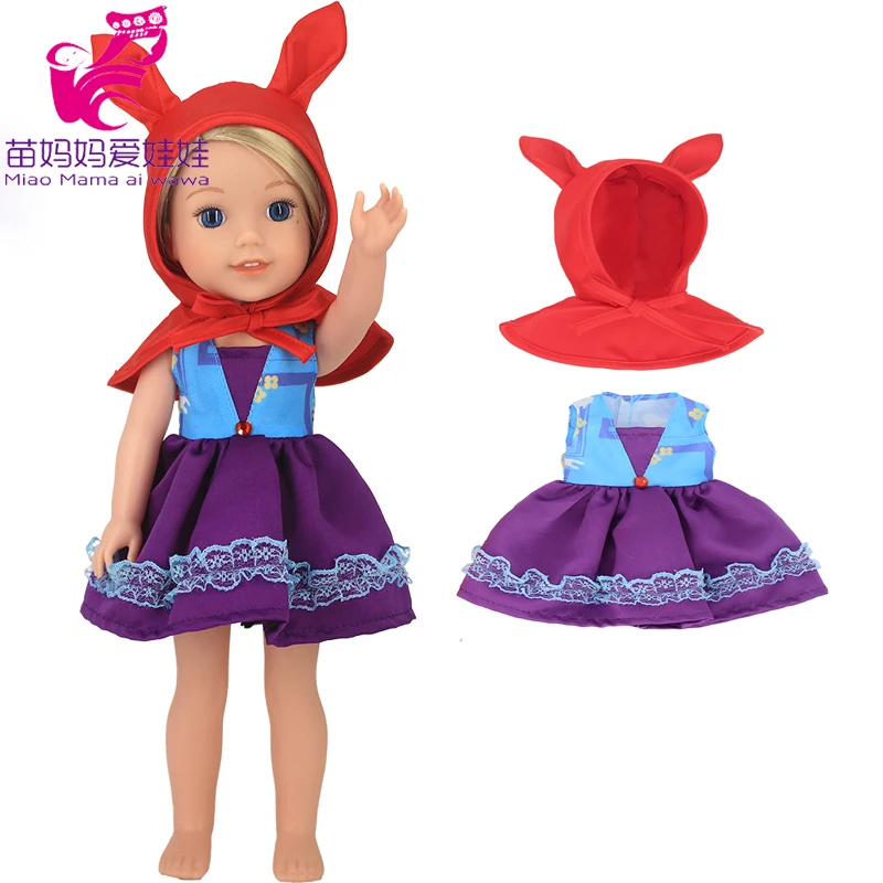 For 14.5 Inch Wellie Wishers Doll Dress Camille Ashlyn Kendall Emerson 36cm Nancy Dolls Clothes Girl's Gift