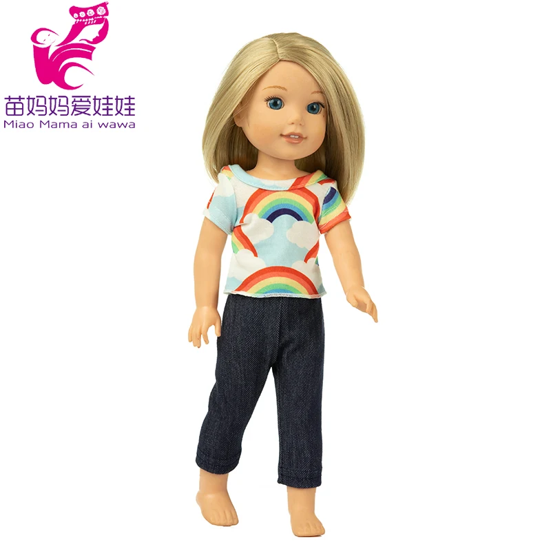 For 14.5 Inch Wellie Wishers Doll Dress Camille Ashlyn Kendall Emerson 36cm Nancy Dolls Clothes Girl's Gift