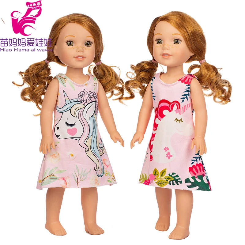 For 14.5 Inch Wellie Wishers Doll Dress Camille Ashlyn Kendall Emerson 36cm Nancy Dolls Clothes Girl's Gift