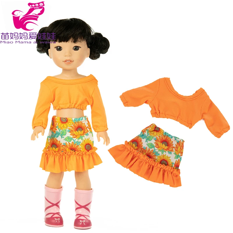For 14.5 Inch Wellie Wishers Doll Dress Camille Ashlyn Kendall Emerson 36cm Nancy Dolls Clothes Girl's Gift
