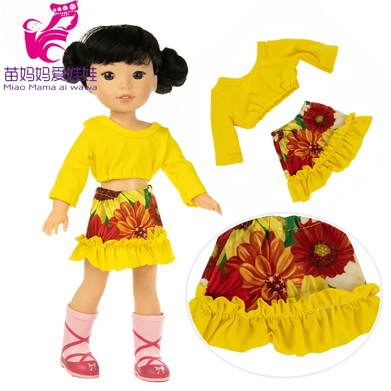For 14.5 Inch Wellie Wishers Doll Dress Camille Ashlyn Kendall Emerson 36cm Nancy Dolls Clothes Girl's Gift