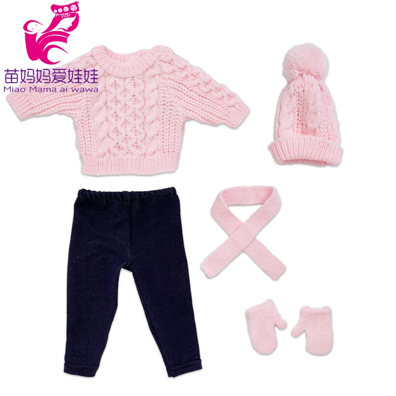 18 Inch Dolls Apparel American OG Journey Girl Doll Clothes Baby Doll Sweater Hat Winter Set Christmas Costume