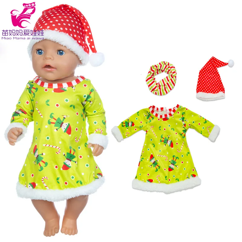 18 Inch Dolls Apparel American OG Journey Girl Doll Clothes Baby Doll Sweater Hat Winter Set Christmas Costume
