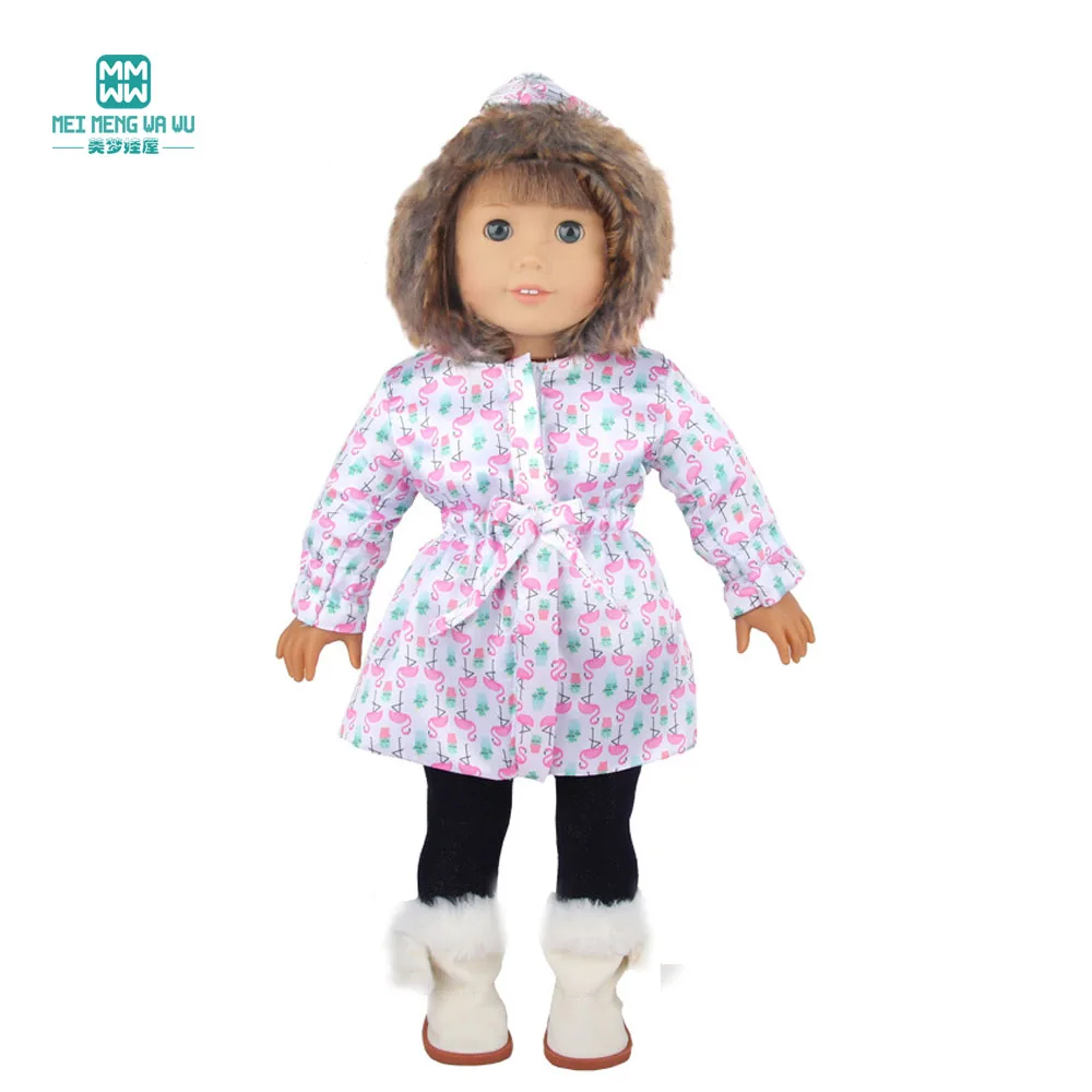 Clothes for Doll Fit 45 cm American Doll Accessories Fashion Denim Shorts Woolen Coat Jacket Dress Gift