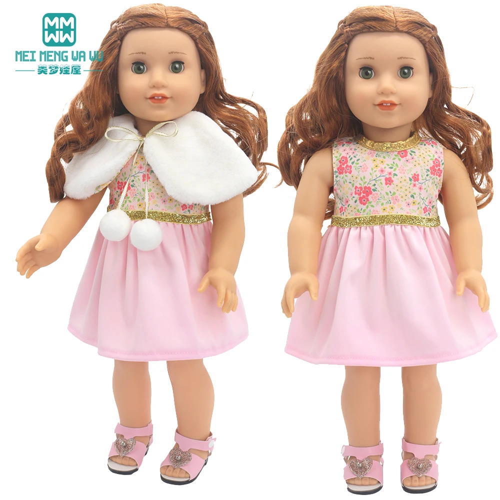 Clothes for Doll Fit 45 cm American Doll Accessories Fashion Denim Shorts Woolen Coat Jacket Dress Gift