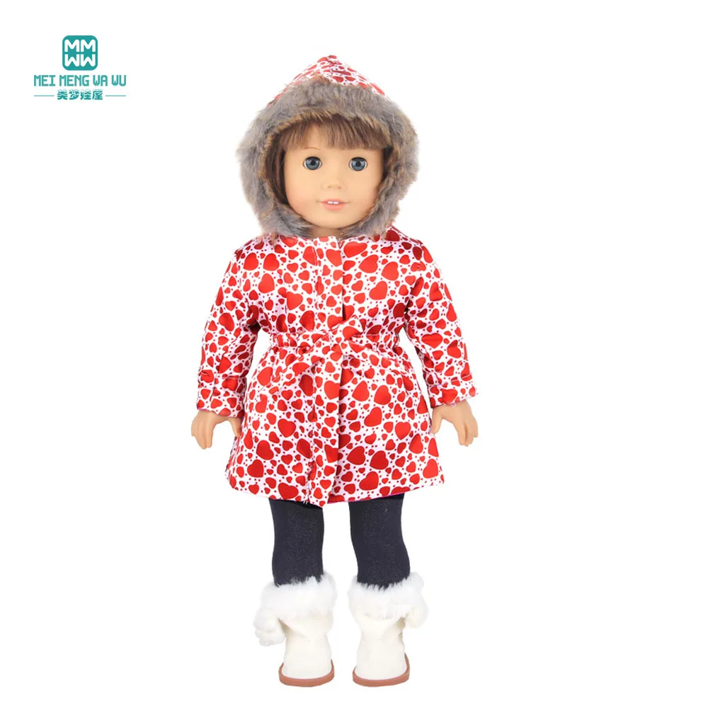 Clothes for Doll Fit 45 cm American Doll Accessories Fashion Denim Shorts Woolen Coat Jacket Dress Gift