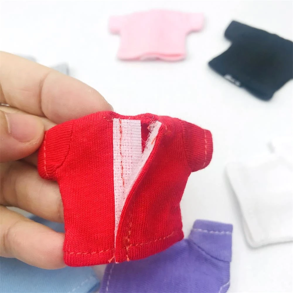 1PCS New OB11 Dolls Clothes Casual T-Shirt Short Cute T-Shirt for OB11,OBITSU11,Molly,1/12 BJD Dolls Accessories