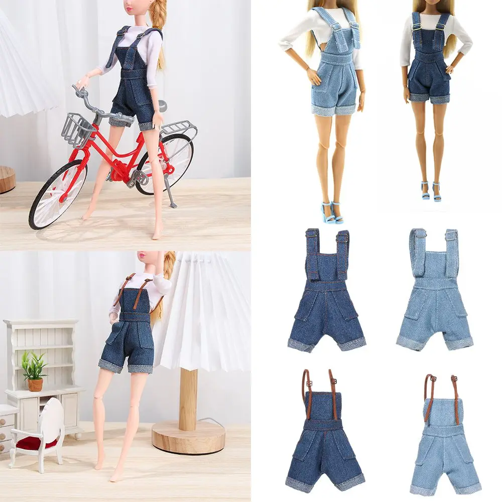 Fashion Suspenders Trousers Outfit Set for 1/6 BJD FR SD Doll Clothes Accessories Dress Dollhouse Roll Play Accessories