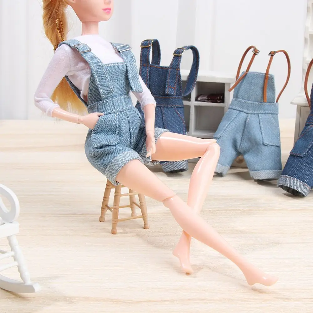 Fashion Suspenders Trousers Outfit Set for 1/6 BJD FR SD Doll Clothes Accessories Dress Dollhouse Roll Play Accessories