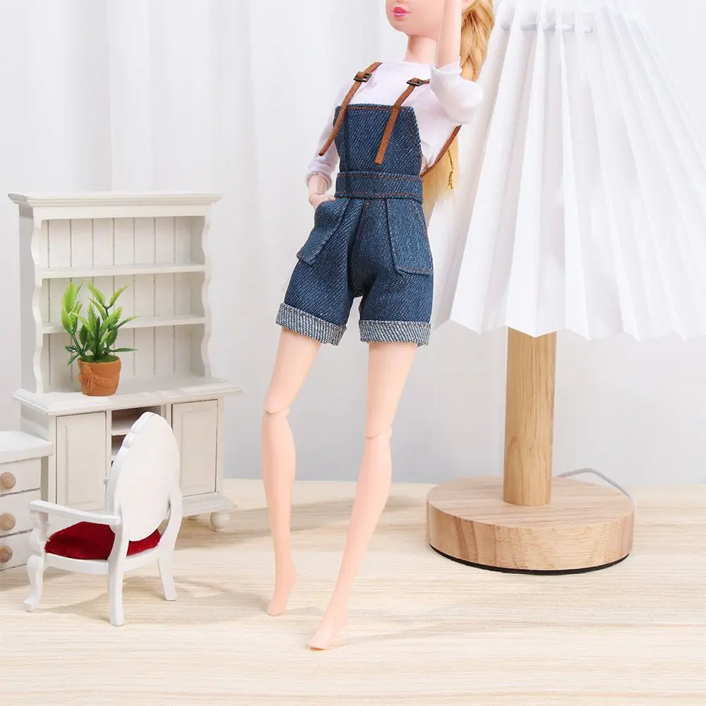 Fashion Suspenders Trousers Outfit Set for 1/6 BJD FR SD Doll Clothes Accessories Dress Dollhouse Roll Play Accessories