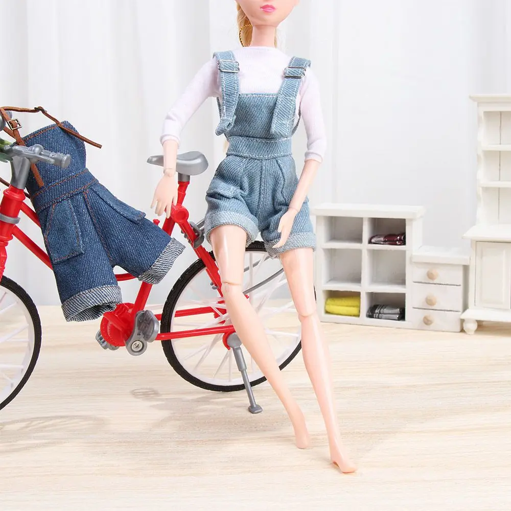 Fashion Suspenders Trousers Outfit Set for 1/6 BJD FR SD Doll Clothes Accessories Dress Dollhouse Roll Play Accessories