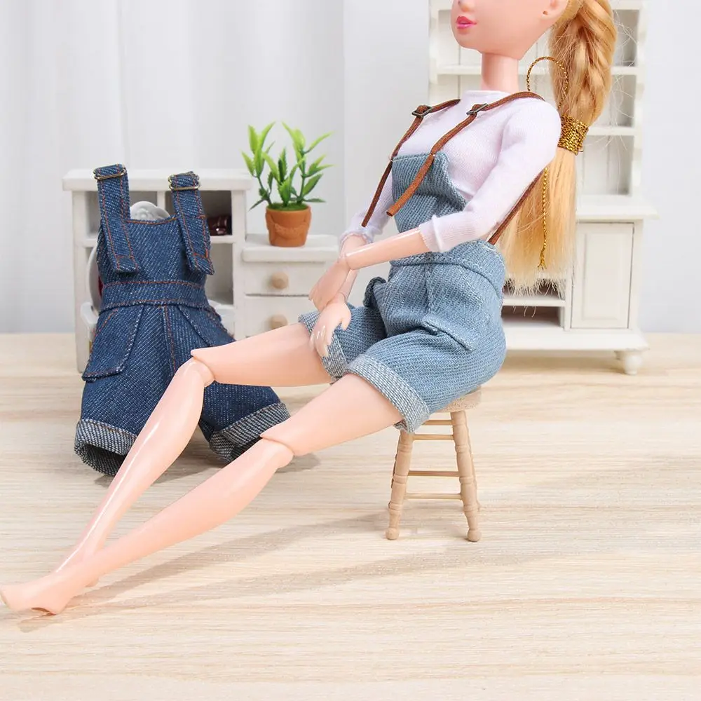 Fashion Suspenders Trousers Outfit Set for 1/6 BJD FR SD Doll Clothes Accessories Dress Dollhouse Roll Play Accessories