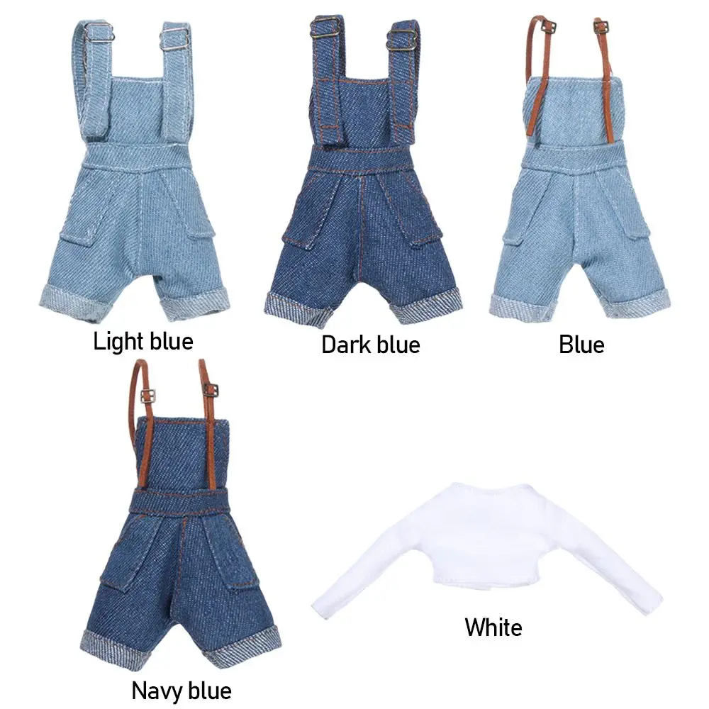 Fashion Suspenders Trousers Outfit Set for 1/6 BJD FR SD Doll Clothes Accessories Dress Dollhouse Roll Play Accessories