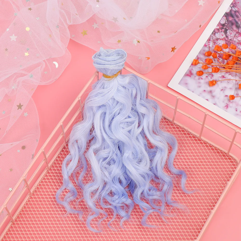 15*100cm 1/6 1/4 1/3 Fashion Mini Tresses High-Temperature Screw Periwig Curly Wigs DIY Doll Hair Toy Toupee Kids Gifts