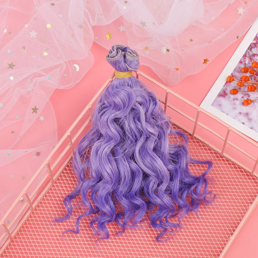 15*100cm 1/6 1/4 1/3 Fashion Mini Tresses High-Temperature Screw Periwig Curly Wigs DIY Doll Hair Toy Toupee Kids Gifts