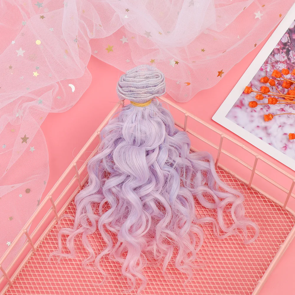 15*100cm 1/6 1/4 1/3 Fashion Mini Tresses High-Temperature Screw Periwig Curly Wigs DIY Doll Hair Toy Toupee Kids Gifts