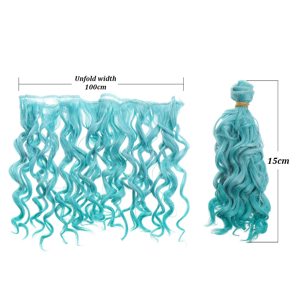 15*100cm 1/6 1/4 1/3 Fashion Mini Tresses High-Temperature Screw Periwig Curly Wigs DIY Doll Hair Toy Toupee Kids Gifts