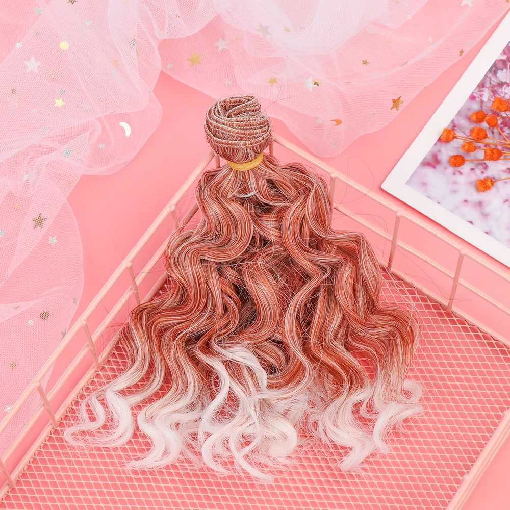 15*100cm 1/6 1/4 1/3 Fashion Mini Tresses High-Temperature Screw Periwig Curly Wigs DIY Doll Hair Toy Toupee Kids Gifts