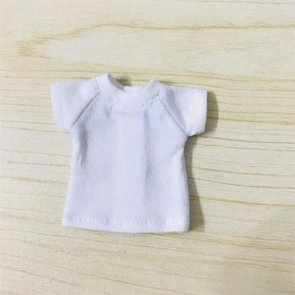 New Cute OB11 Clothes Short-Sleeved T-Shirt Suitable for OB11 Obitsu 1/10 Dolls 11 Molly 1/12 Doll Clothes Accessories