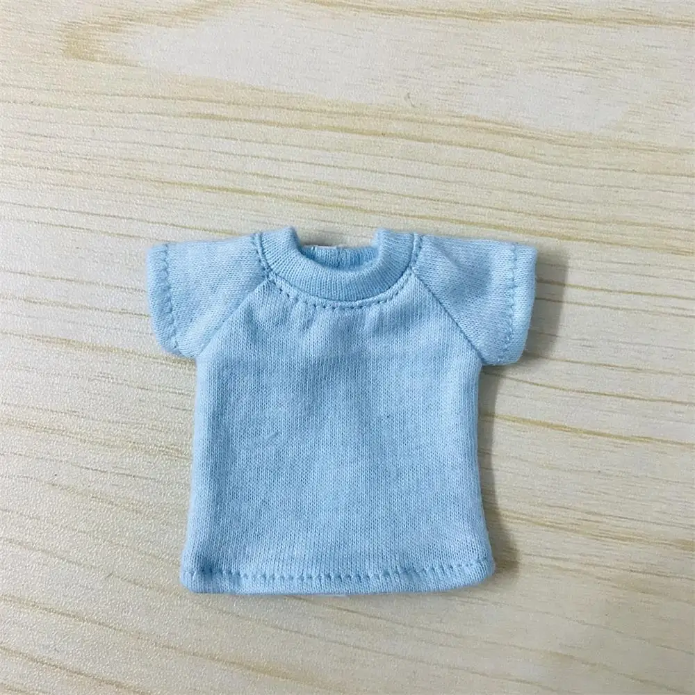 New Cute OB11 Clothes Short-Sleeved T-Shirt Suitable for OB11 Obitsu 1/10 Dolls 11 Molly 1/12 Doll Clothes Accessories