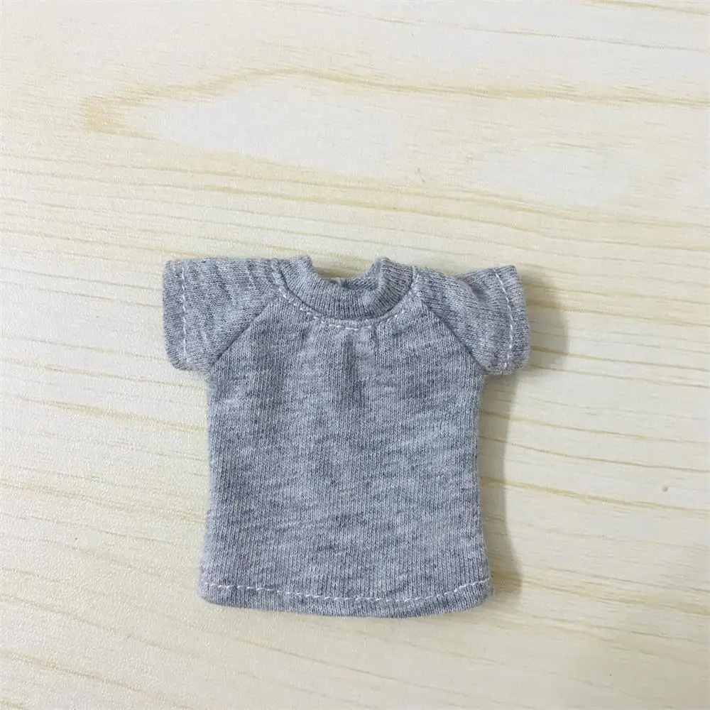 New Cute OB11 Clothes Short-Sleeved T-Shirt Suitable for OB11 Obitsu 1/10 Dolls 11 Molly 1/12 Doll Clothes Accessories