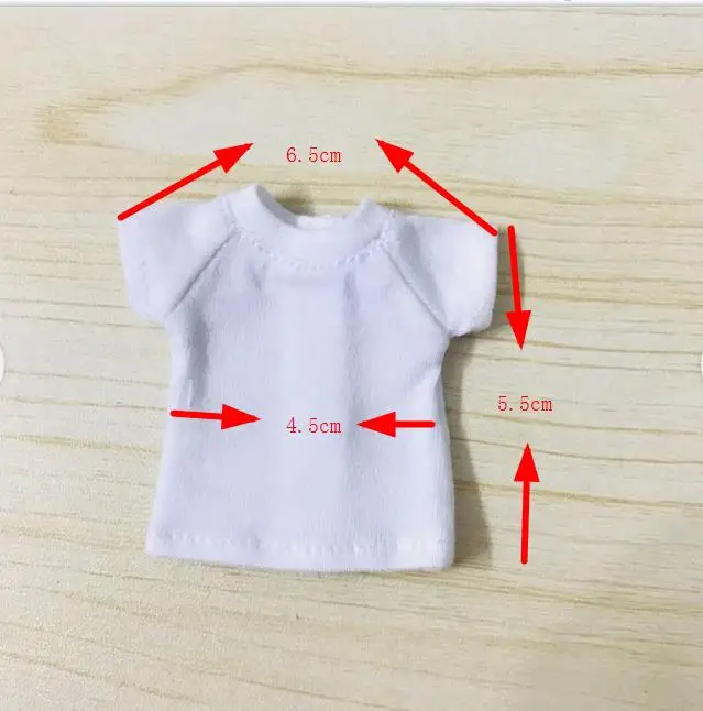 New Cute OB11 Clothes Short-Sleeved T-Shirt Suitable for OB11 Obitsu 1/10 Dolls 11 Molly 1/12 Doll Clothes Accessories