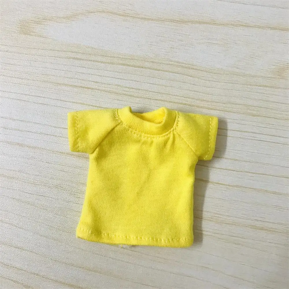 New Cute OB11 Clothes Short-Sleeved T-Shirt Suitable for OB11 Obitsu 1/10 Dolls 11 Molly 1/12 Doll Clothes Accessories