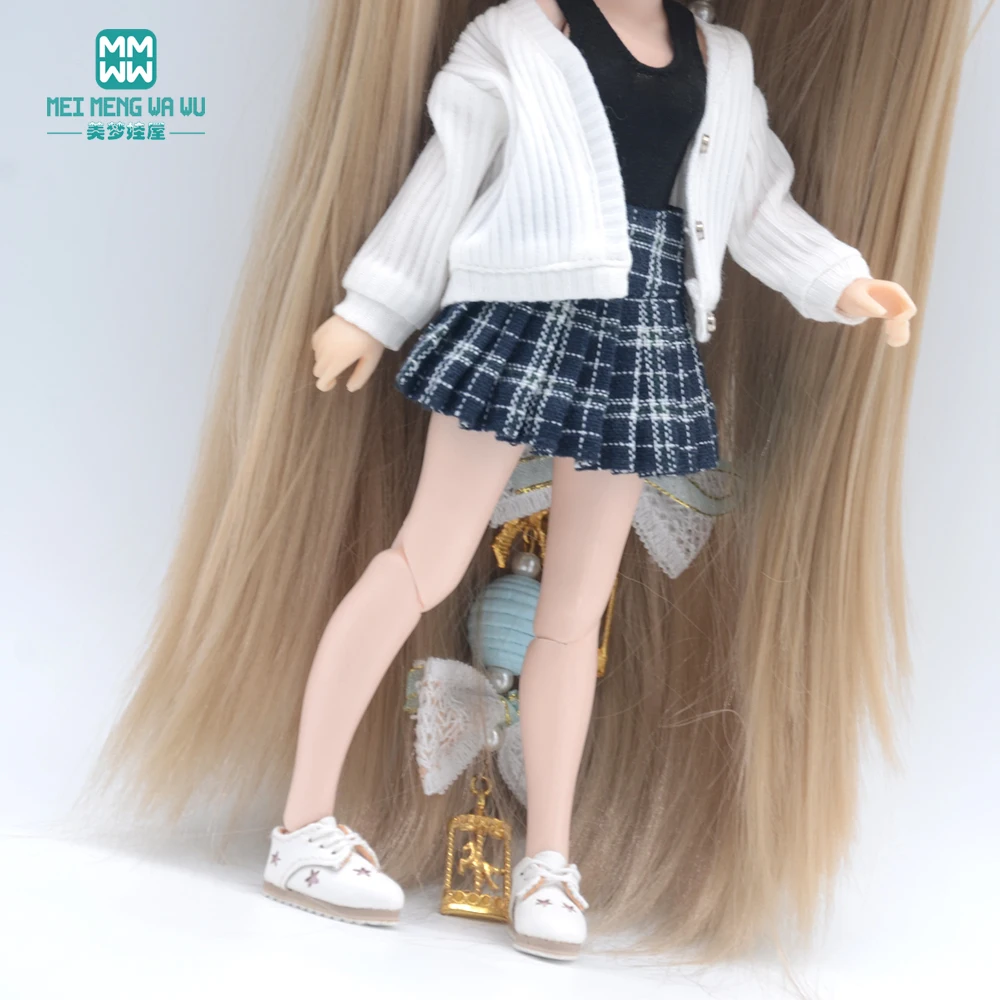 Clothes for Doll Fashion Multicolor Cardigan Short Skirt Jeans Fits Blyth Azone OB22 OB24 Doll Accessories