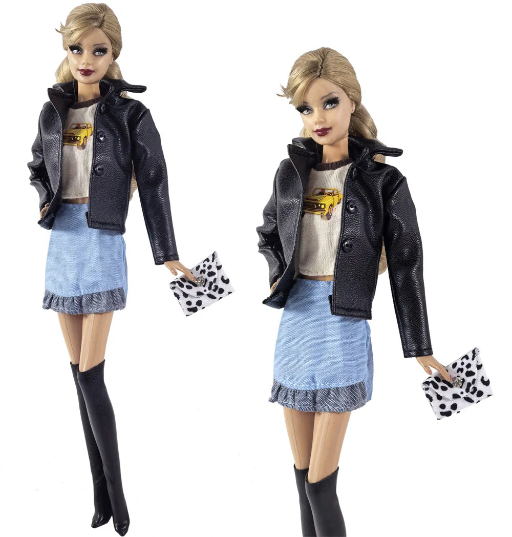 Handmade BABI CLOTHES Leather Clothing Outfit Overcoat for 11.5 inch 30cm Doll bjd clothes Many Style Gifts for doll accessories