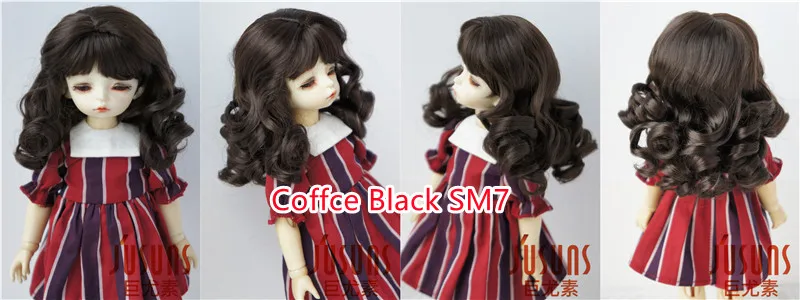 Doll Wigs For Girls! JD038 6-7inch 7-8inch 8-9inch Long Soft Wave Synthetic Mohair BJD Wigs YOSD MSD SD Doll Accessories