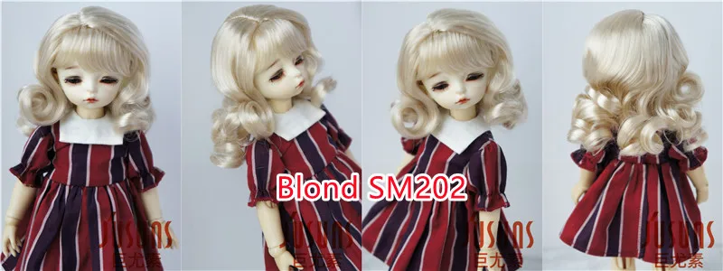 Doll Wigs For Girls! JD038 6-7inch 7-8inch 8-9inch Long Soft Wave Synthetic Mohair BJD Wigs YOSD MSD SD Doll Accessories