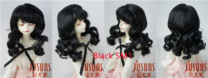 Doll Wigs For Girls! JD038 6-7inch 7-8inch 8-9inch Long Soft Wave Synthetic Mohair BJD Wigs YOSD MSD SD Doll Accessories