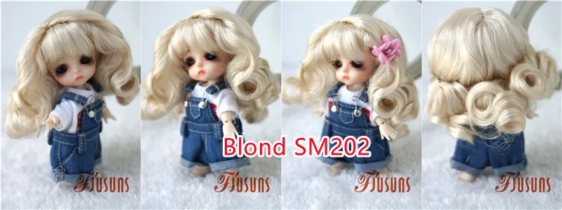 Doll Wigs For Girls! JD038 6-7inch 7-8inch 8-9inch Long Soft Wave Synthetic Mohair BJD Wigs YOSD MSD SD Doll Accessories
