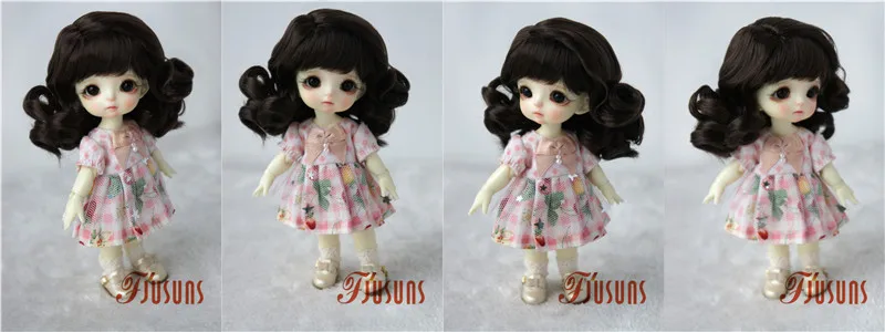 Doll Wigs For Girls! JD038 6-7inch 7-8inch 8-9inch Long Soft Wave Synthetic Mohair BJD Wigs YOSD MSD SD Doll Accessories