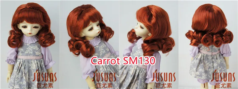 Doll Wigs For Girls! JD038 6-7inch 7-8inch 8-9inch Long Soft Wave Synthetic Mohair BJD Wigs YOSD MSD SD Doll Accessories