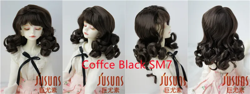 Doll Wigs For Girls! JD038 6-7inch 7-8inch 8-9inch Long Soft Wave Synthetic Mohair BJD Wigs YOSD MSD SD Doll Accessories