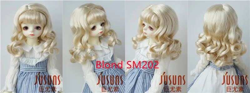 Doll Wigs For Girls! JD038 6-7inch 7-8inch 8-9inch Long Soft Wave Synthetic Mohair BJD Wigs YOSD MSD SD Doll Accessories