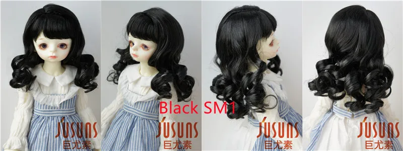Doll Wigs For Girls! JD038 6-7inch 7-8inch 8-9inch Long Soft Wave Synthetic Mohair BJD Wigs YOSD MSD SD Doll Accessories
