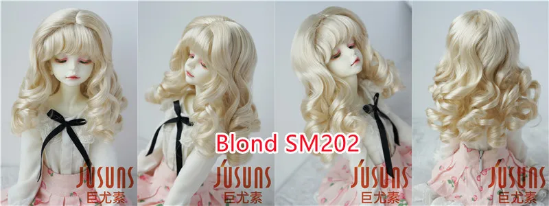 Doll Wigs For Girls! JD038 6-7inch 7-8inch 8-9inch Long Soft Wave Synthetic Mohair BJD Wigs YOSD MSD SD Doll Accessories