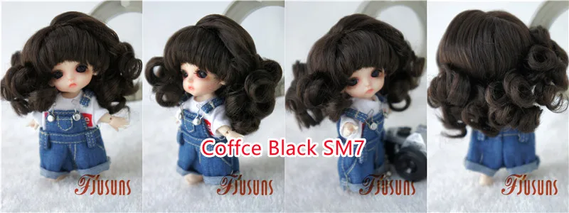Doll Wigs For Girls! JD038 6-7inch 7-8inch 8-9inch Long Soft Wave Synthetic Mohair BJD Wigs YOSD MSD SD Doll Accessories