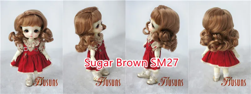 Doll Wigs For Girls! JD038 6-7inch 7-8inch 8-9inch Long Soft Wave Synthetic Mohair BJD Wigs YOSD MSD SD Doll Accessories