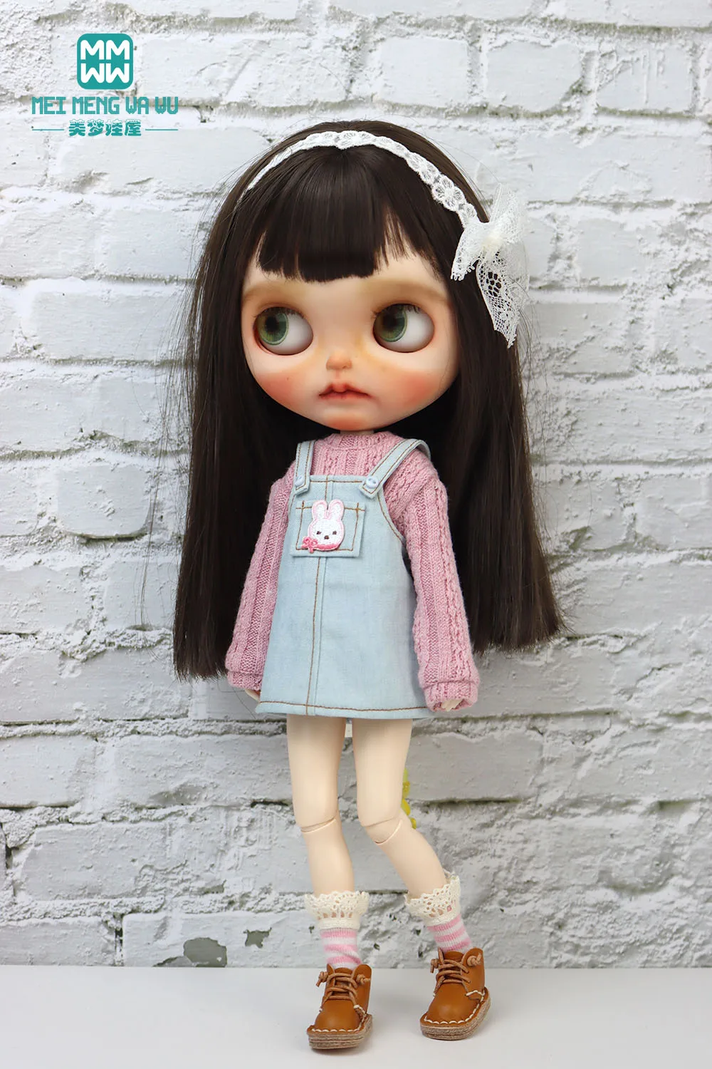 Blyth Doll Clothing Fashion Sweater Short Skirt Jeans Flared Pants Suitable for 28-30 cm OB22 OB24 Doll Accessories Gift