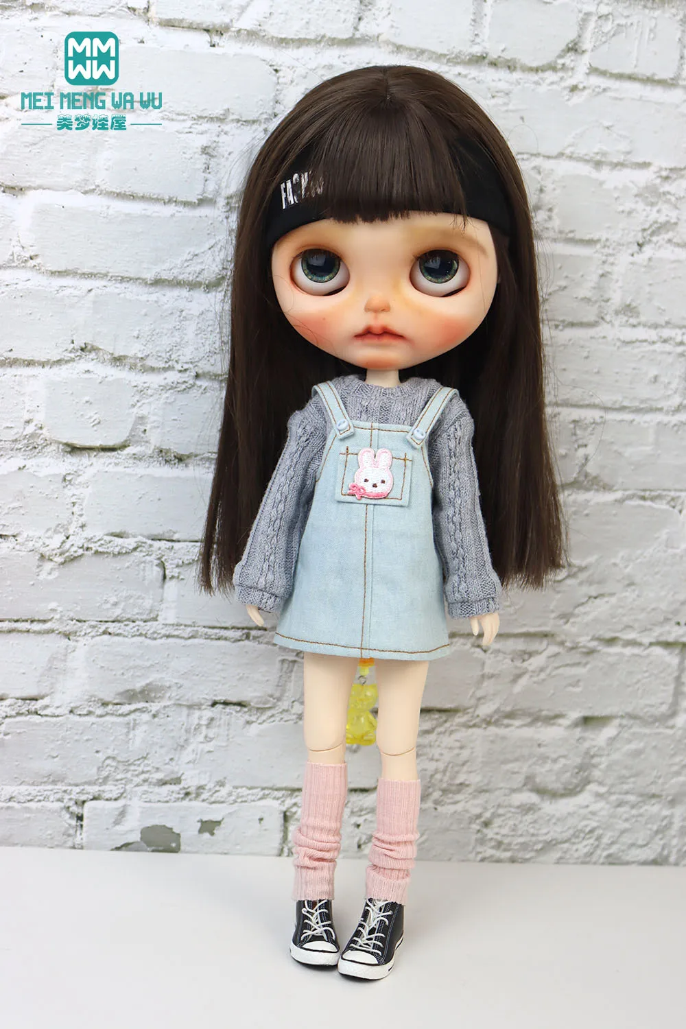 Blyth Doll Clothing Fashion Sweater Short Skirt Jeans Flared Pants Suitable for 28-30 cm OB22 OB24 Doll Accessories Gift